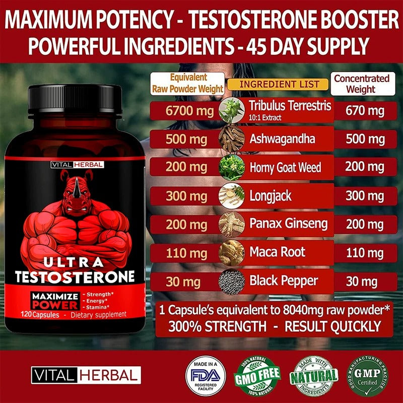 Ultra Testosterone - Energy Booster For Men